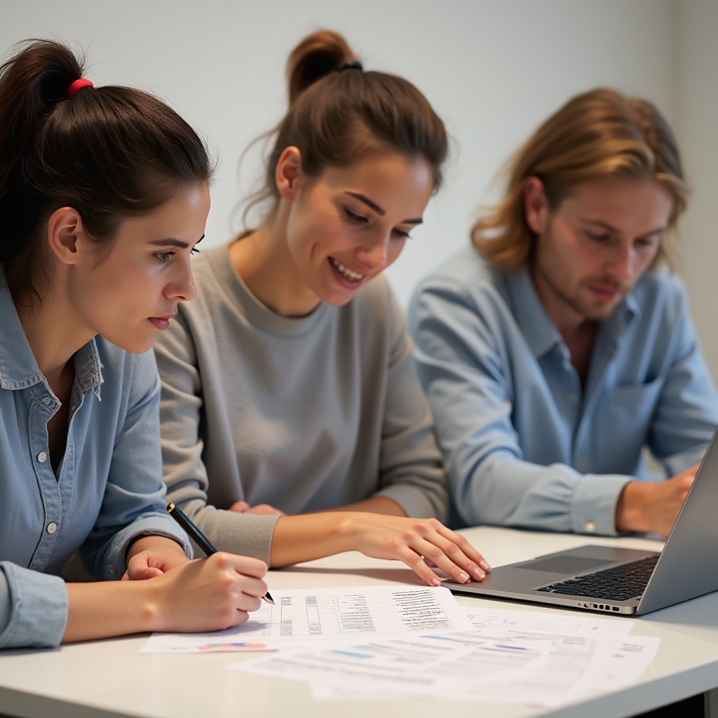 Workshop participants engaged in financial learning activities
